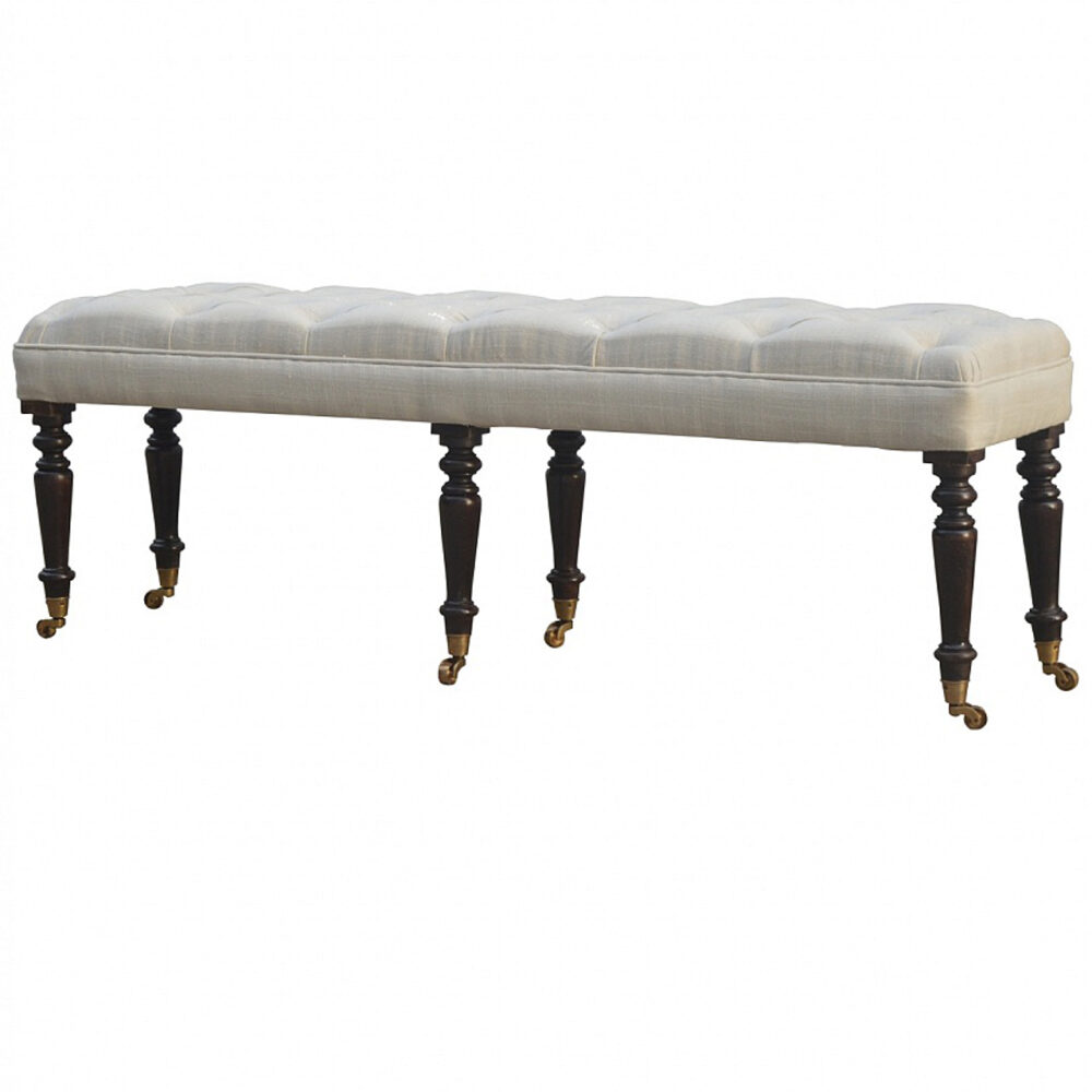 Mango Wood Hallway Bench with Castor Legs wholesalers