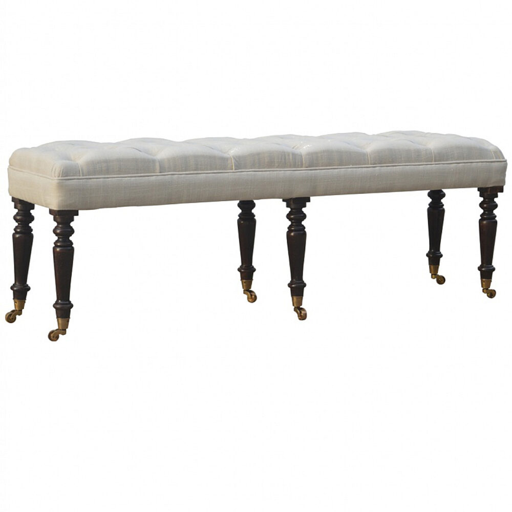 wholesale Mango Wood Hallway Bench with Castor Legs for resale