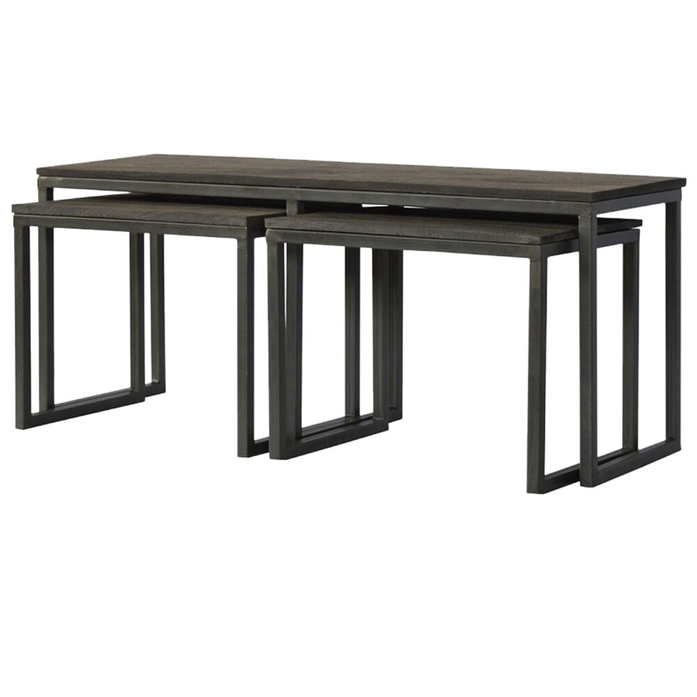 Industrial Iron Base Set of 3 Tables wholesalers