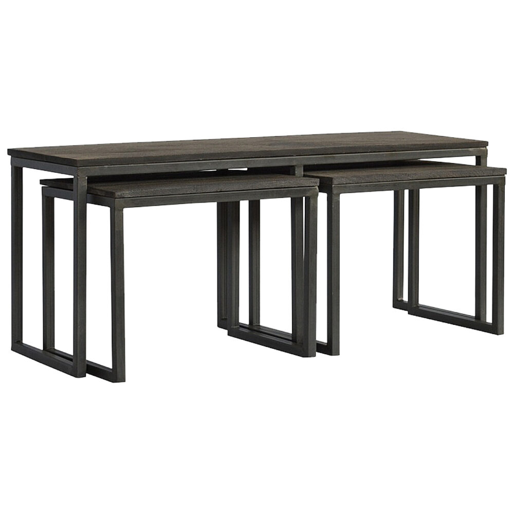 wholesale Industrial Iron Base Set of 3 Tables for resale
