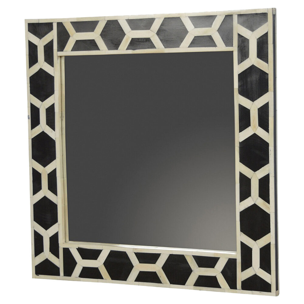 Square Mirror Frame with Bone Inlay Pattern wholesalers