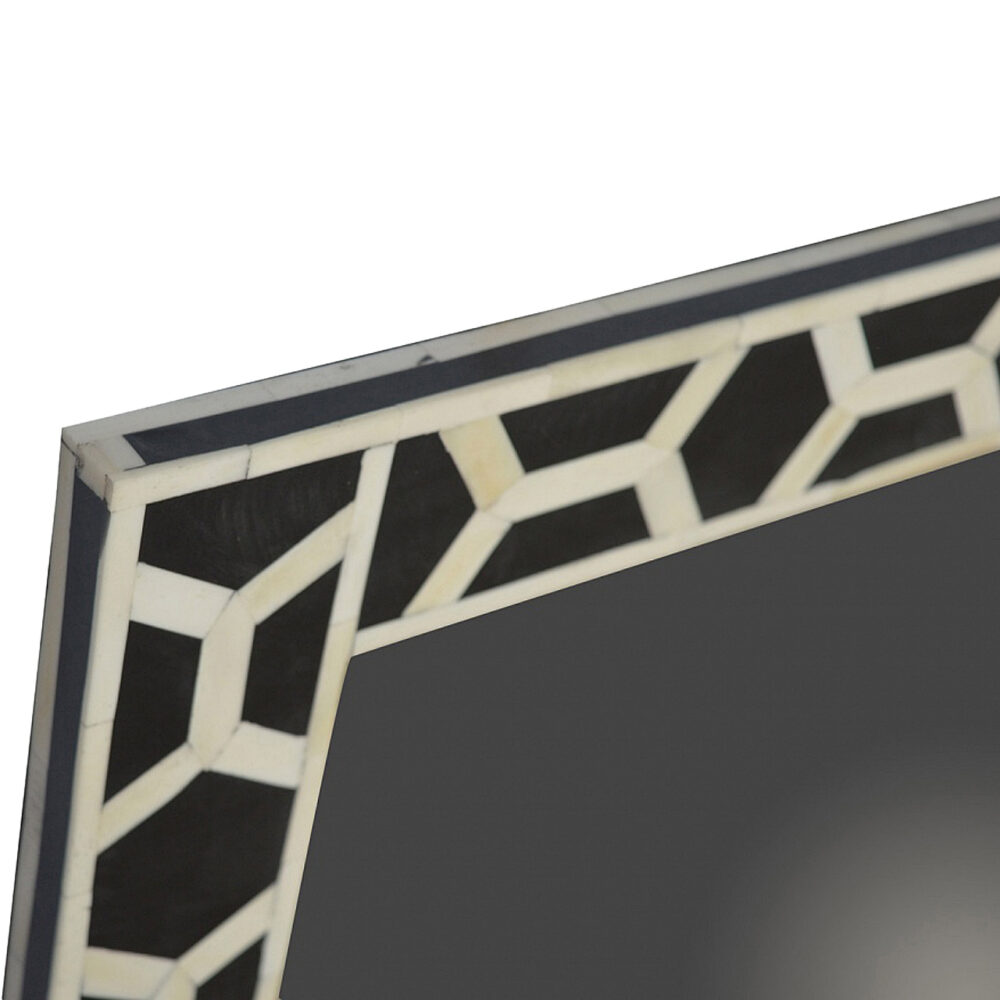 Square Mirror Frame with Bone Inlay Pattern dropshipping