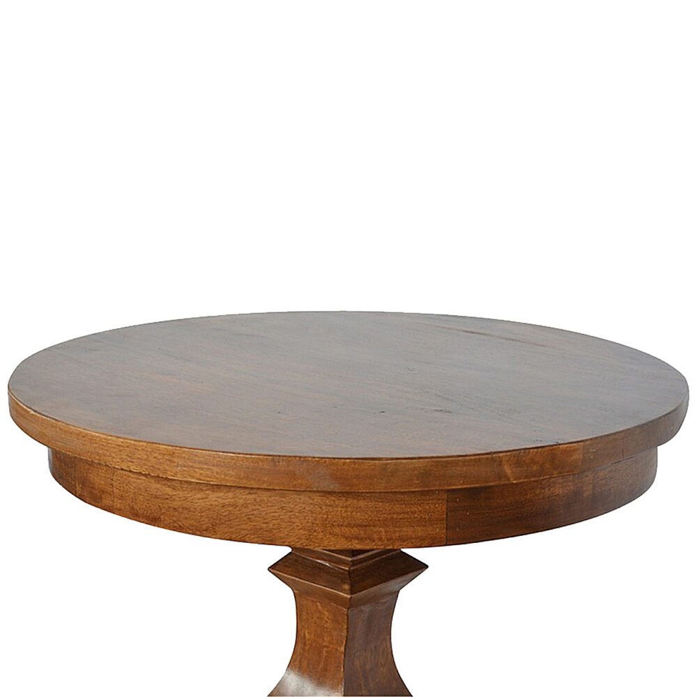 wholesale Mango Wood Round Pedestal Occasional Tea Table for resale