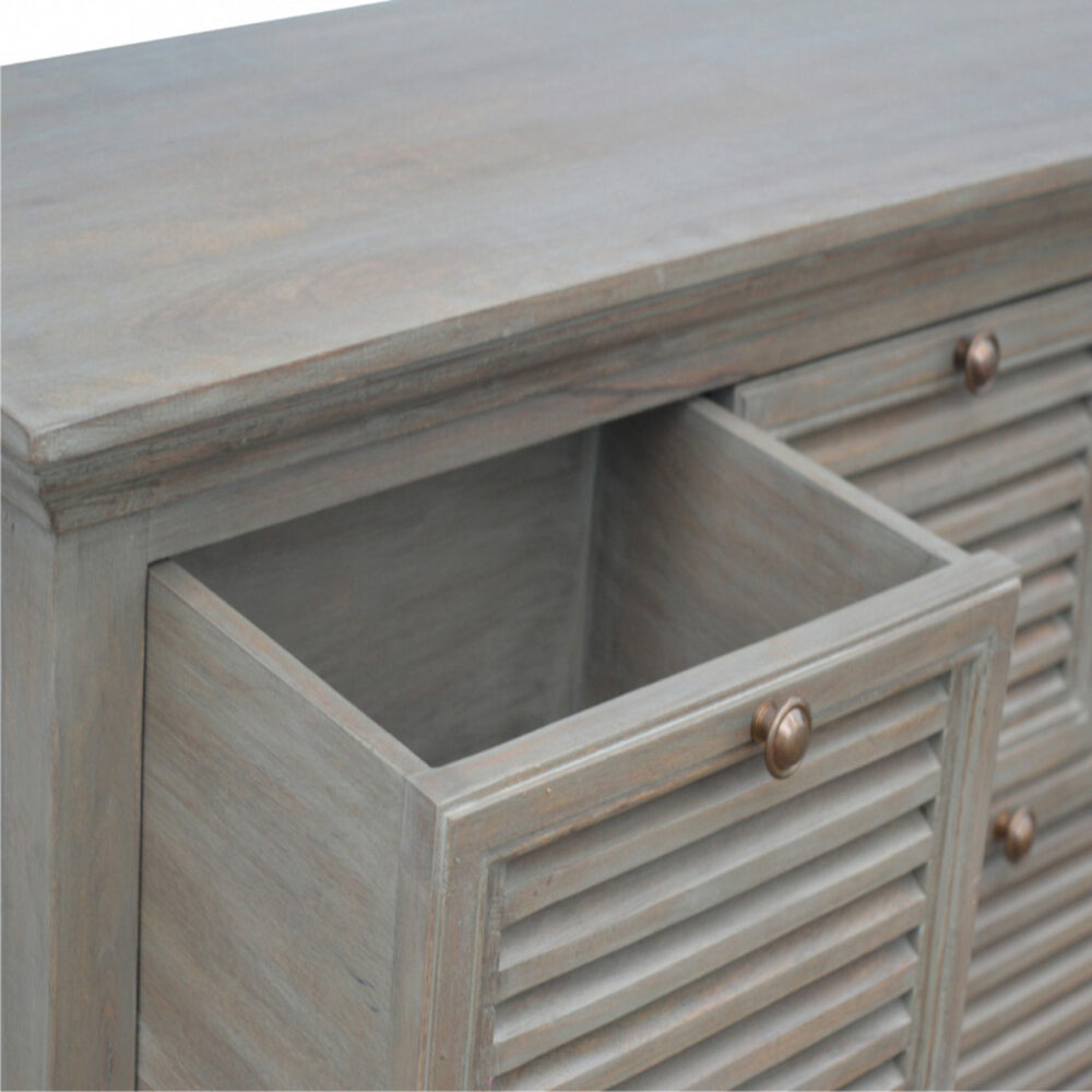 Grey Wash Buffet with 5 Shutter Front Drawers dropshipping