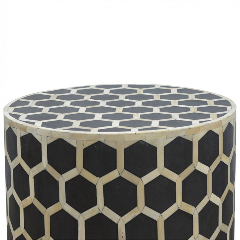 Cylindrical Bone Inlay Footstool for resell