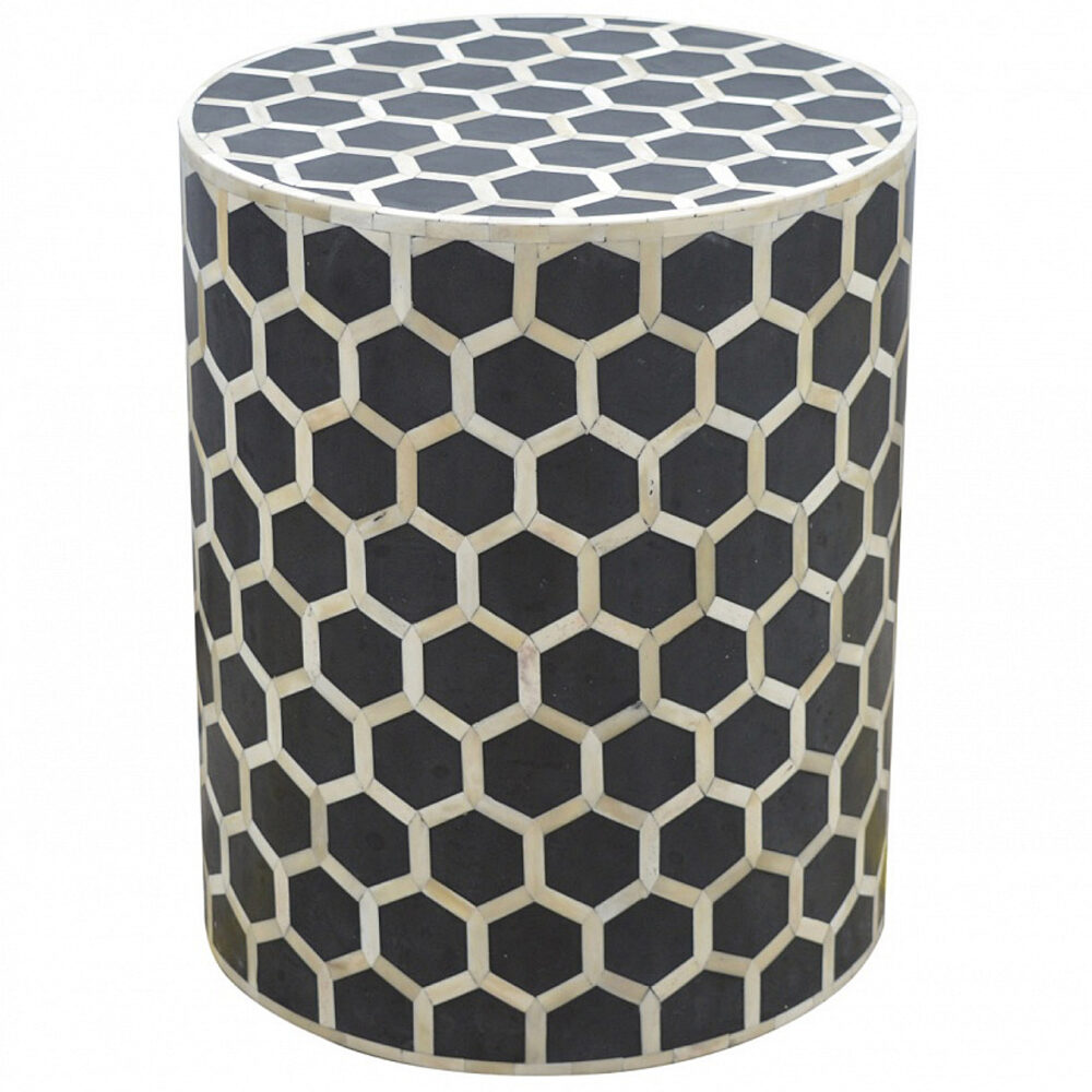 Cylindrical Bone Inlay Footstool wholesalers