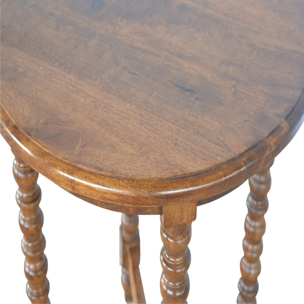 Mango Wood Small Round Tea Table dropshipping