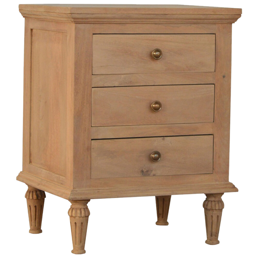 3 Drawer Mango Wood Bedside Table wholesalers