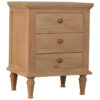 3 Drawer Mango Wood Bedside Table wholesalers