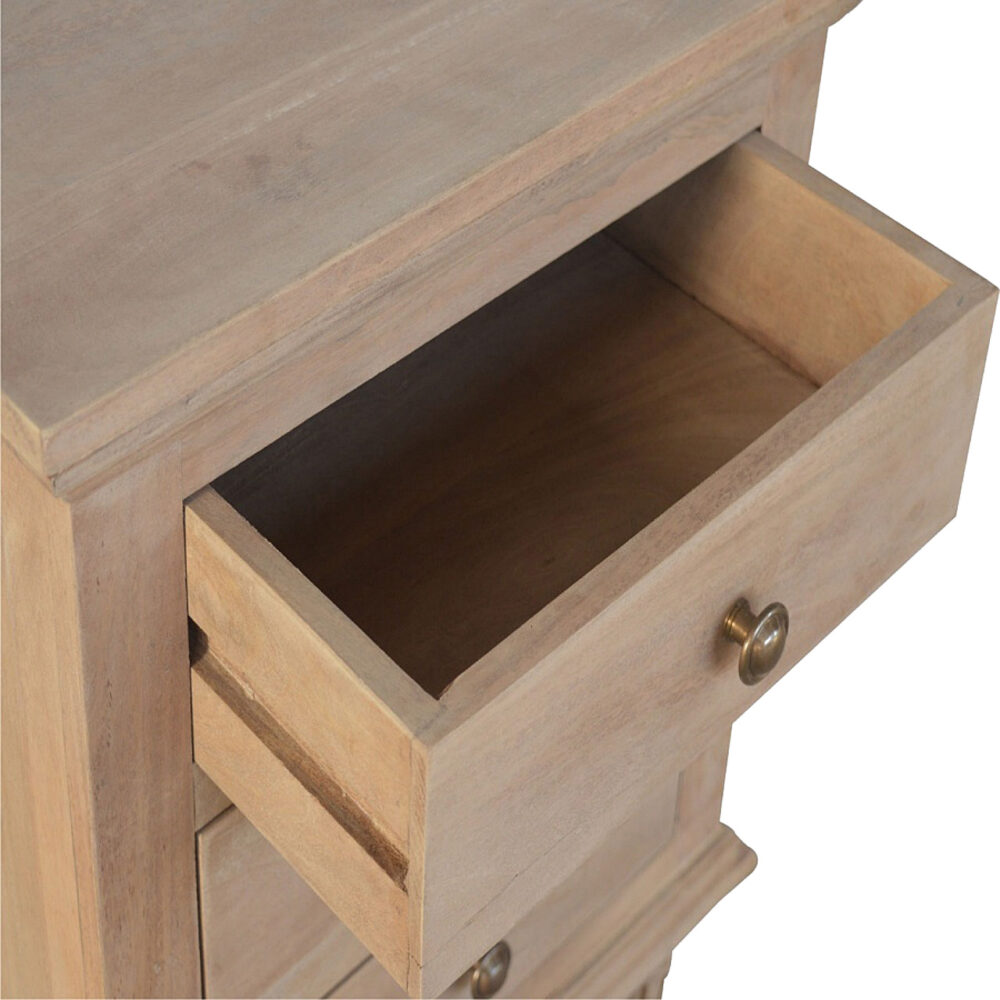 3 Drawer Mango Wood Bedside Table dropshipping