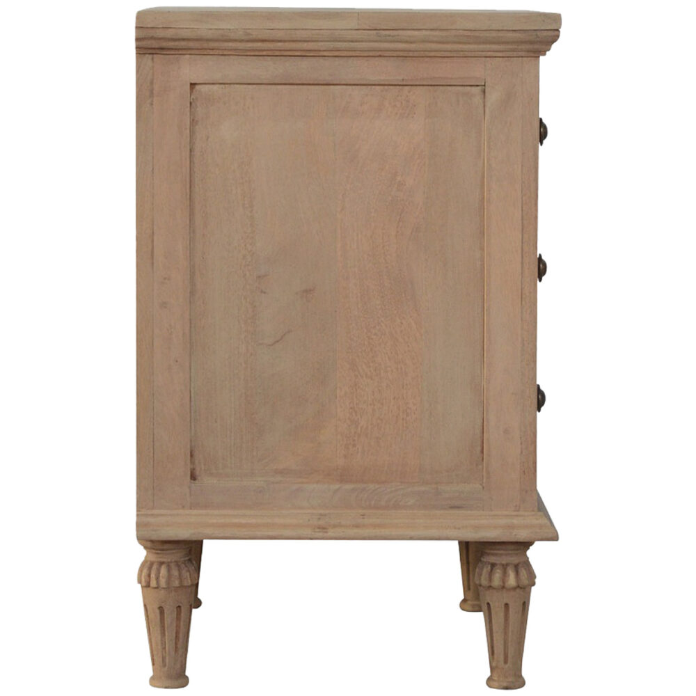 3 Drawer Mango Wood Bedside Table for wholesale