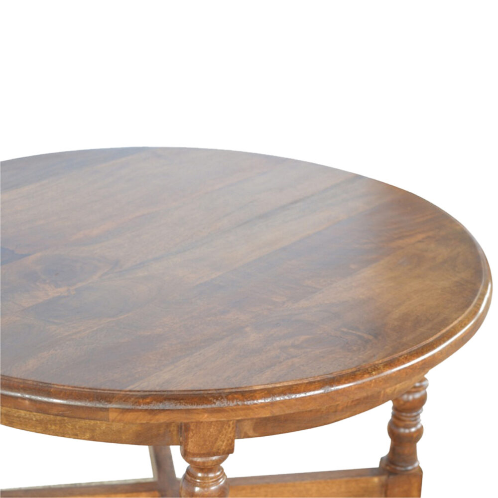 Mango Wood Occasional Round Side Table dropshipping