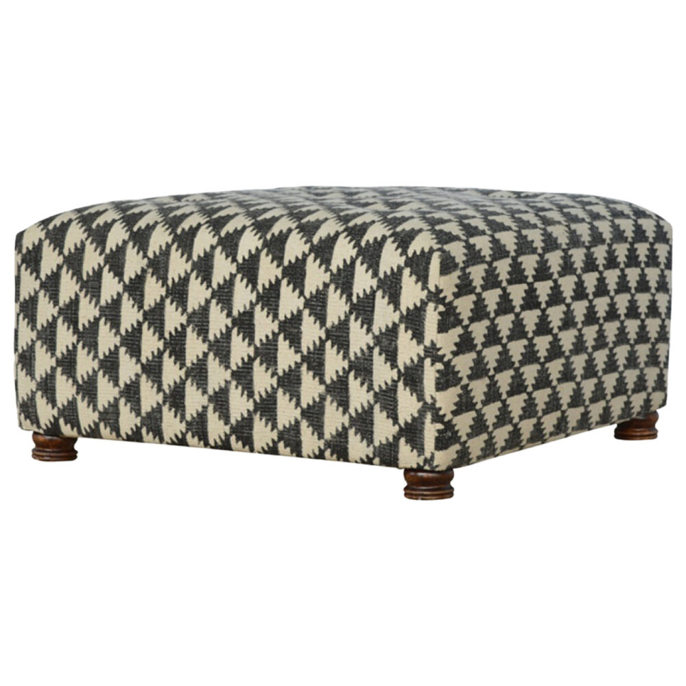 Occasional Footstool Upholstered in Jute Dhurrie wholesalers