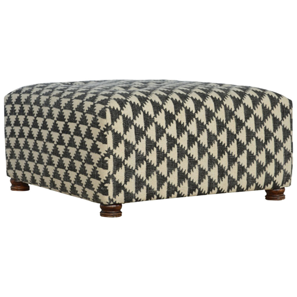 wholesale Occasional Footstool Upholstered in Jute Dhurrie for resale