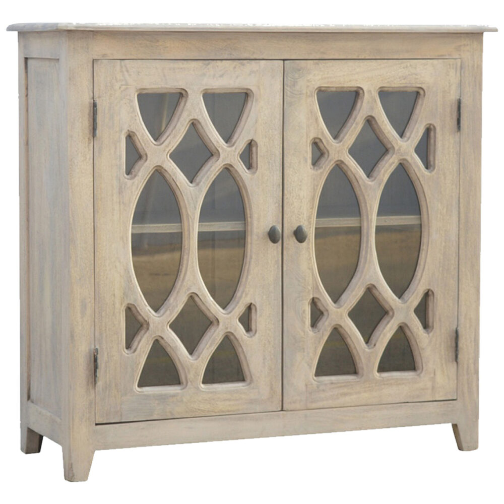 Stone Acid Wash Sideboard with 2 Hand Carved Glazed Doors wholesalers