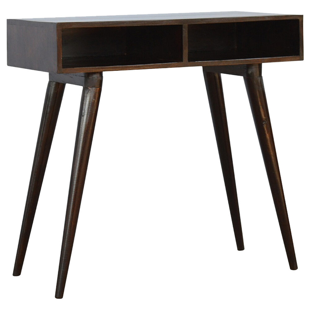 Walnut Nordic Style Writing Desk with 2 Open Slots wholesalers
