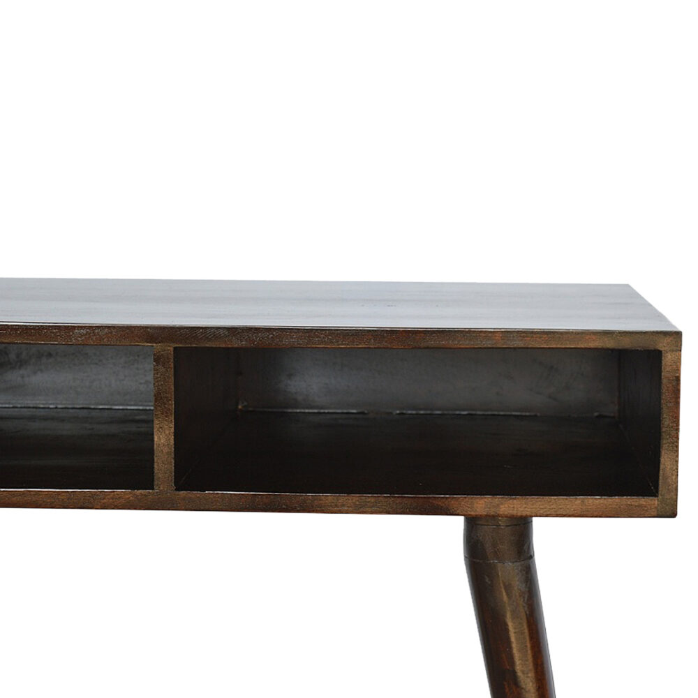 Walnut Nordic Style Writing Desk with 2 Open Slots for resell