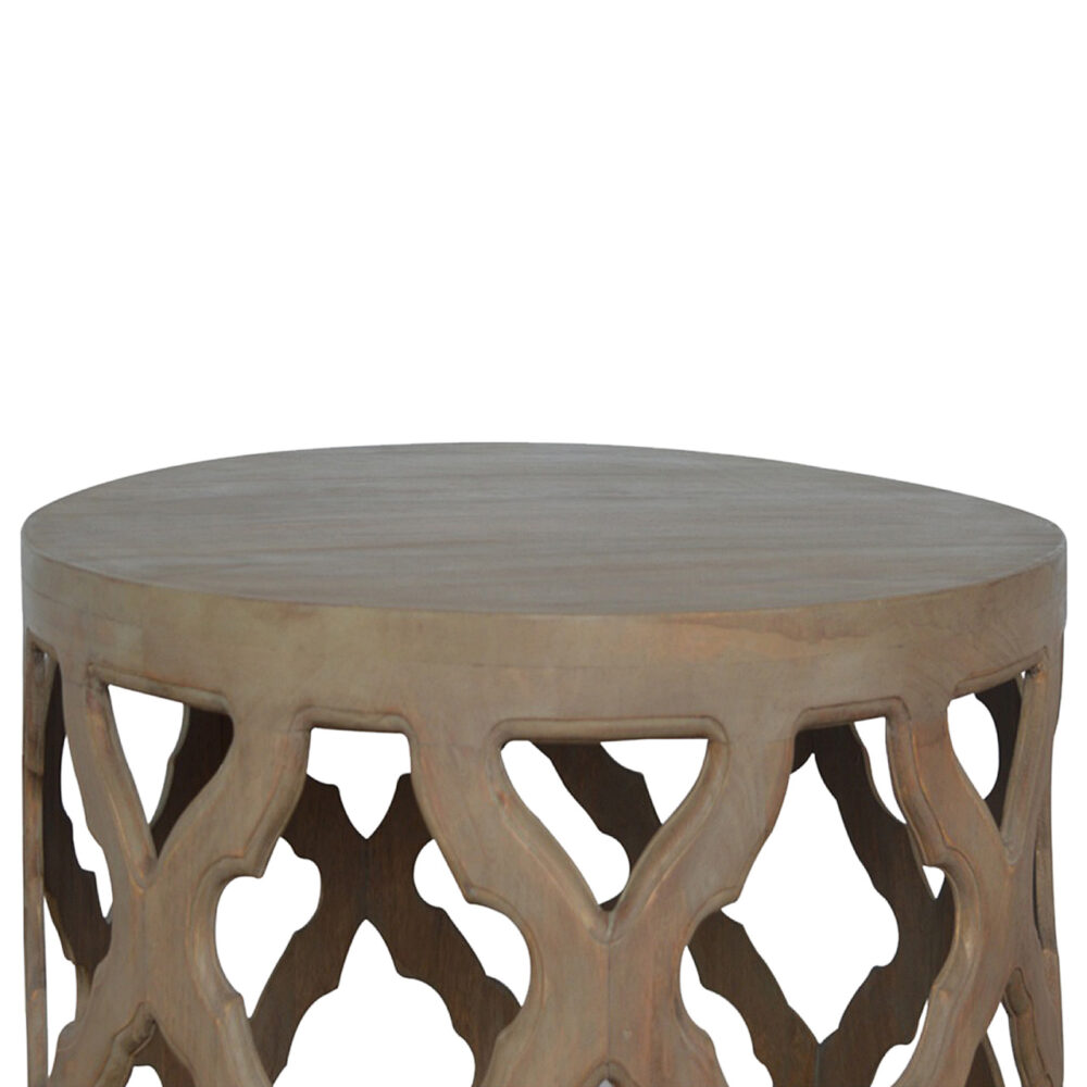wholesale Grey Wash Large Cut-out Stool for resale