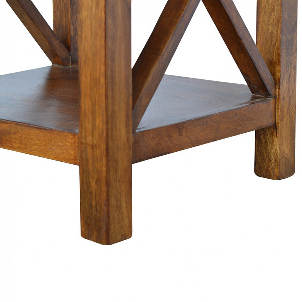 Solid Wood Criss-Cross End Table for resell