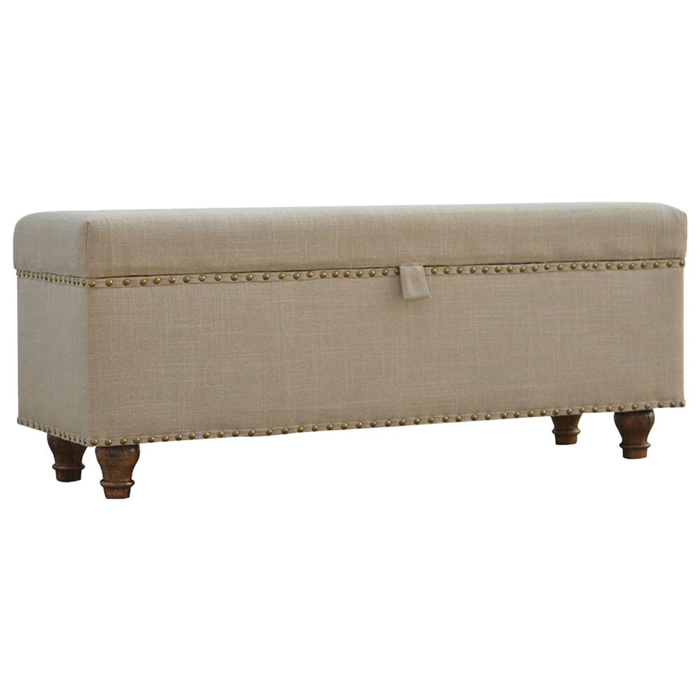 wholesale Studded Hallways Linen Lid-up Bench for resale