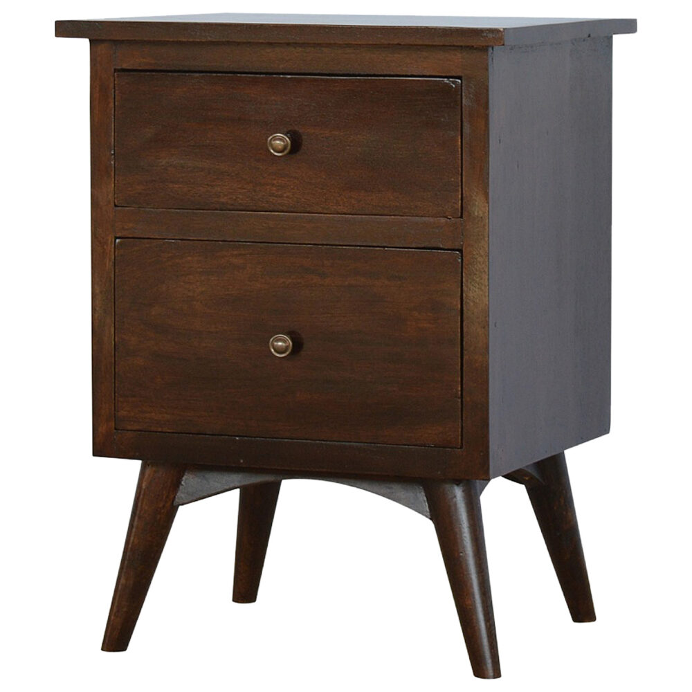 Walnut 2 Drawer Nordic Bedside wholesalers