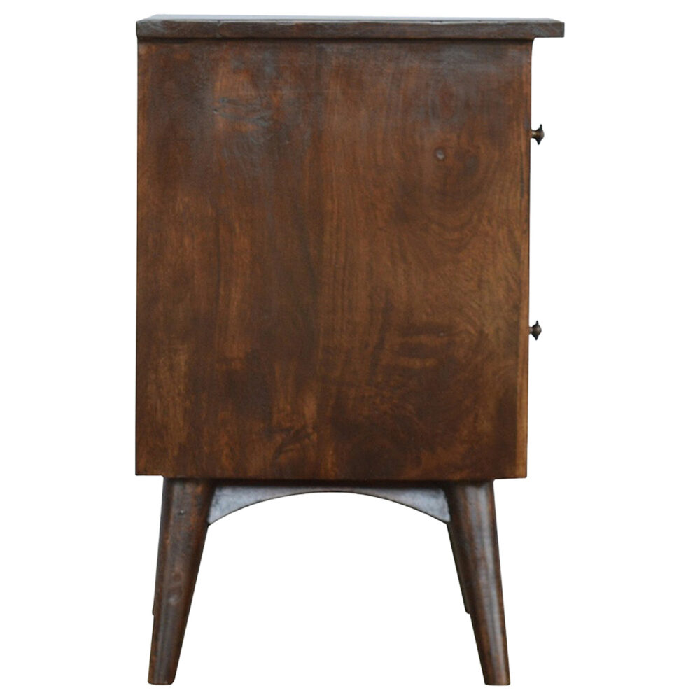 Walnut 2 Drawer Nordic Bedside for wholesale