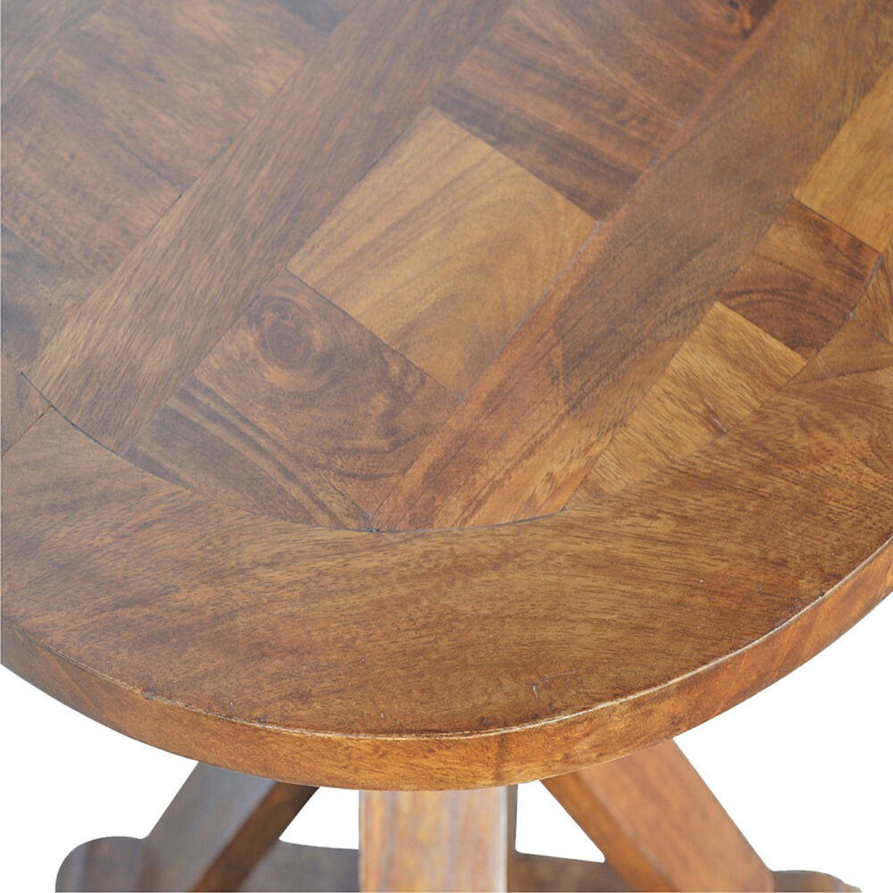 wholesale Chestnut Round Solid Wood Table With Tristle Base for resale