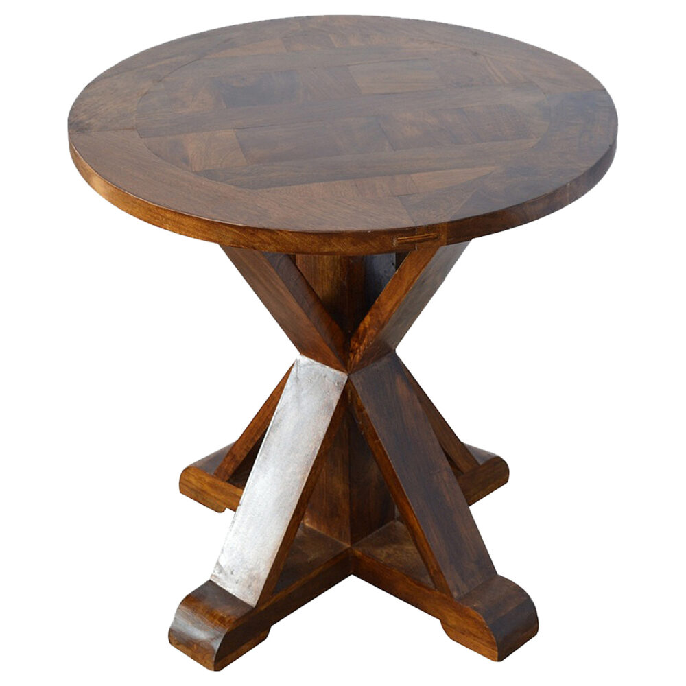 wholesale Chestnut Round Solid Wood Table With Tristle Base for resale