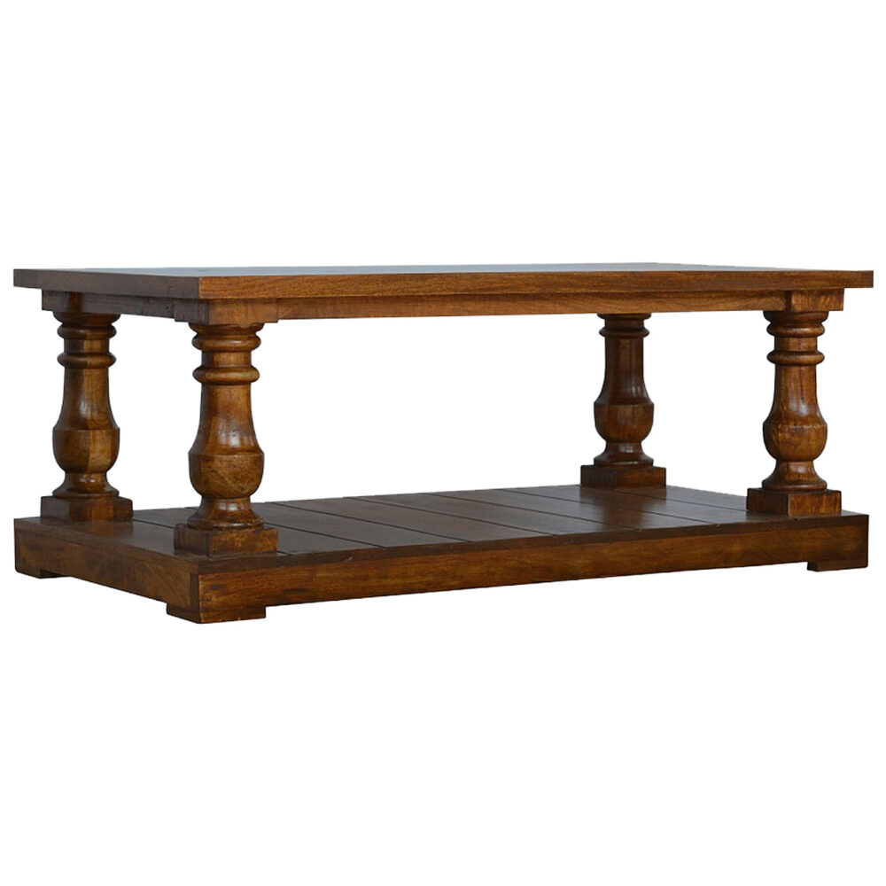 wholesale Square Solid Wood Turned Leg Country Coffee Table for resale