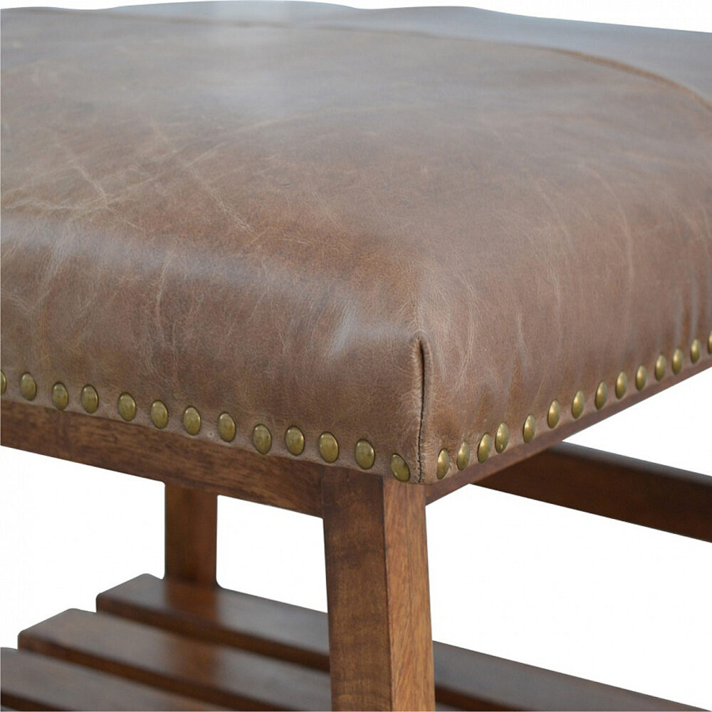 Buffalo Hide Square Foot Stool for reselling