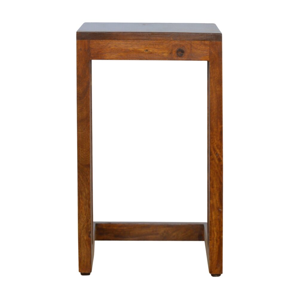 Chestnut Finish One-sided End Table for reselling