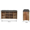 Multi Tweed 6 Slot Shoe Storage Bench for reselling
