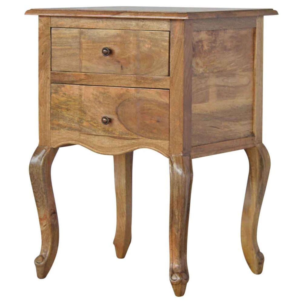 French Style Bedside with 2 Drawers dropshipping