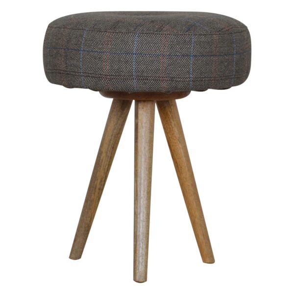Tripod Stool with Tweed Seat Pad for resale