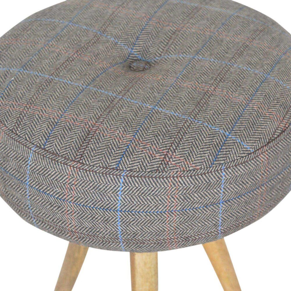 Tripod Stool with Tweed Seat Pad dropshipping