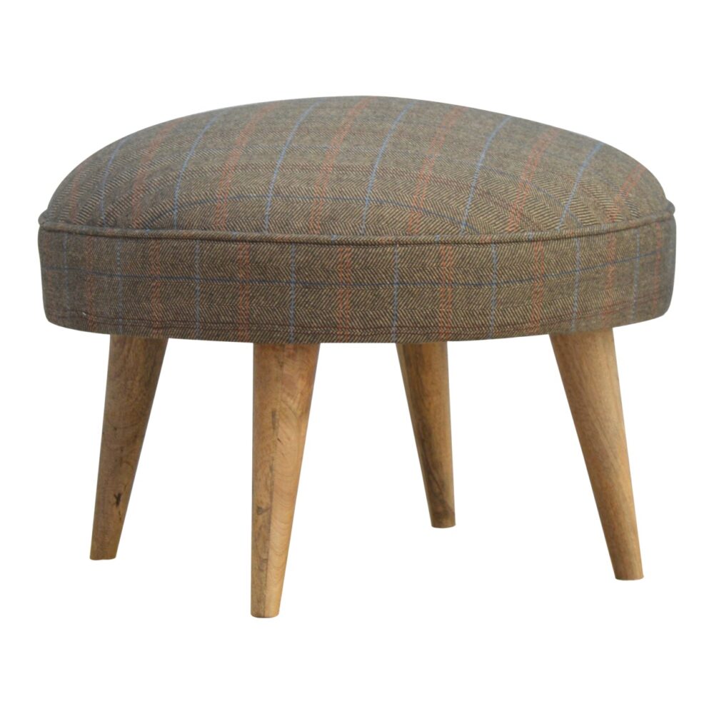 Multi Tweed Nordic Style Footstool for resale