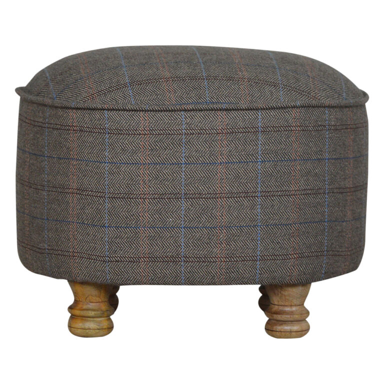 Oval Multi Tweed Foot Stool for resale