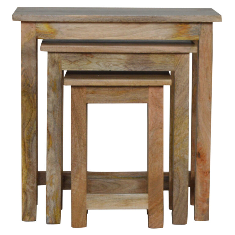 Country Solid Wood Stool Set of 3 for resale