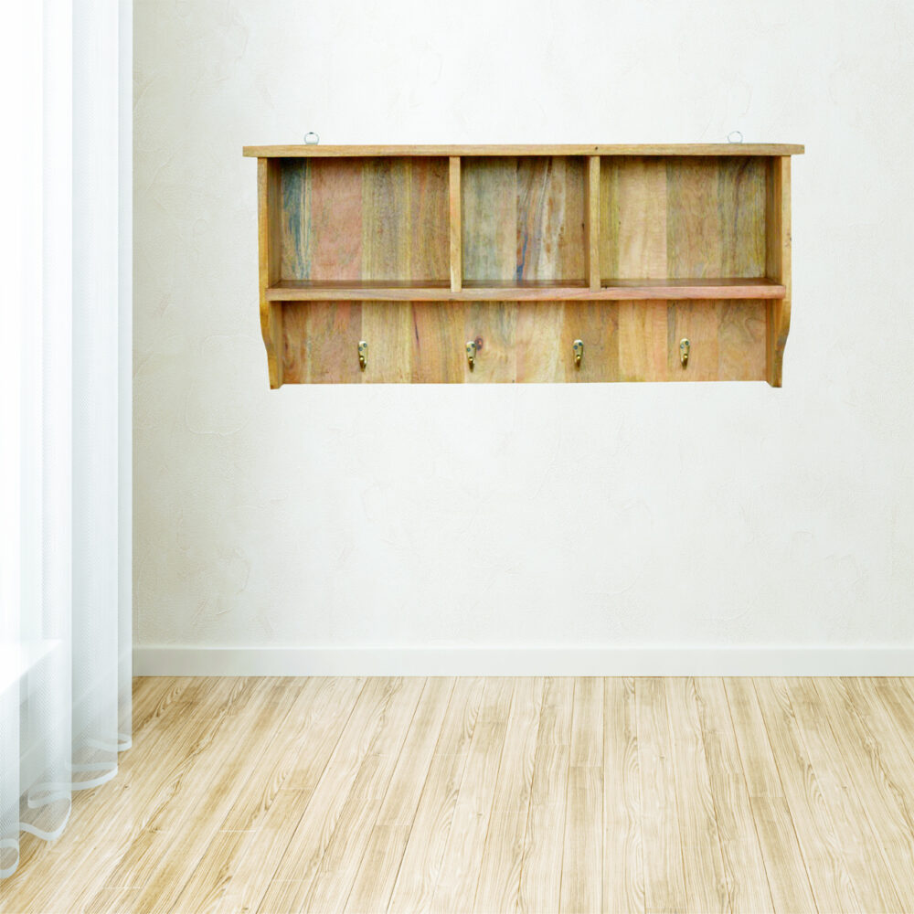 Wall Mounted Coat Rack with 3 Shelves wholesalers