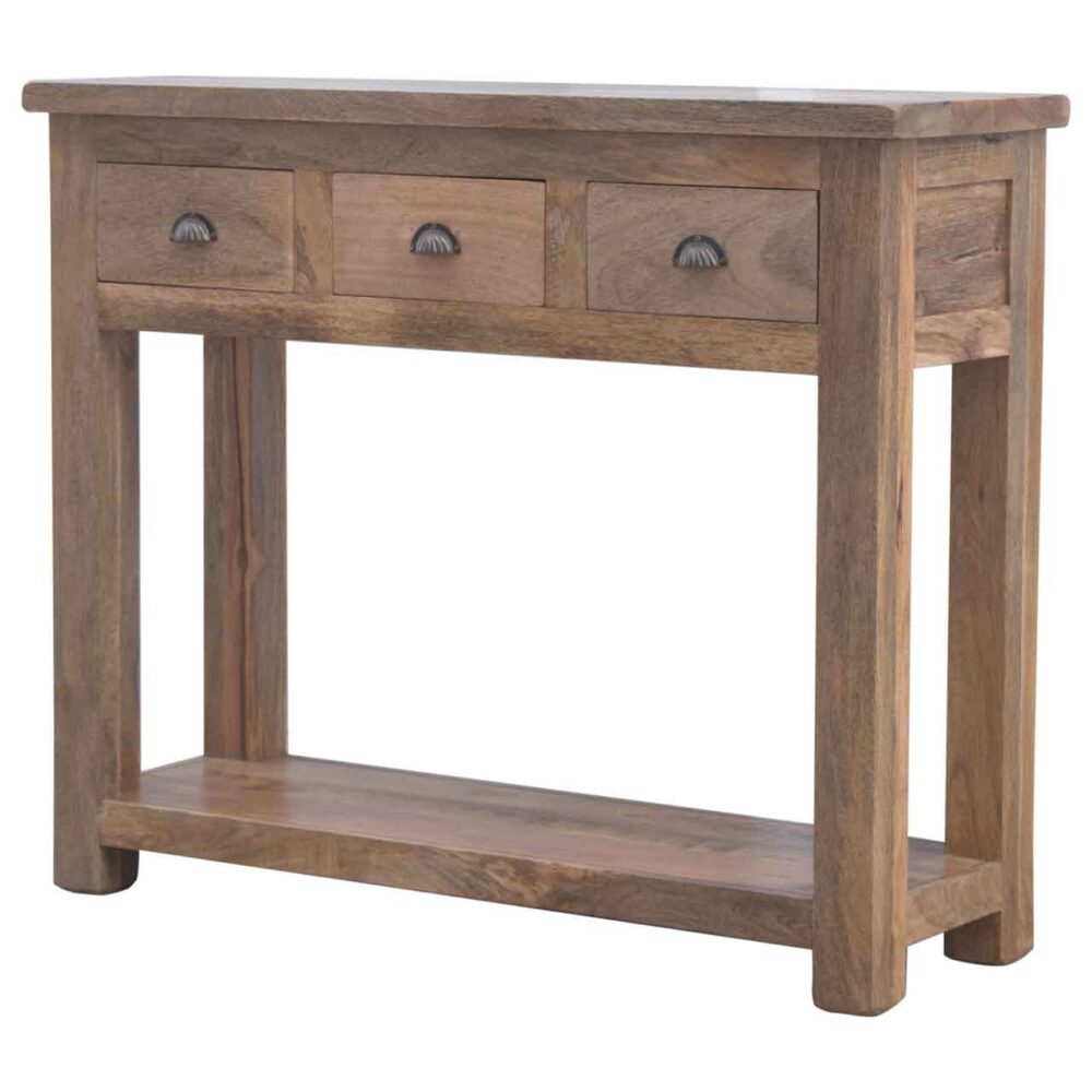 Solid Wood Hallway Console Table with 3 Drawers dropshipping