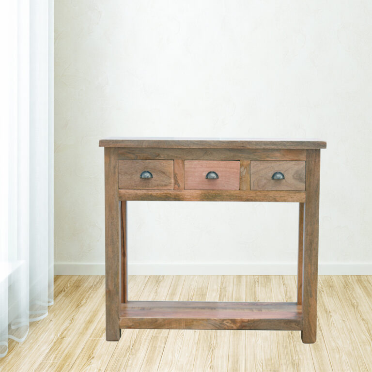Solid Wood Hallway Console Table with 3 Drawers for resale