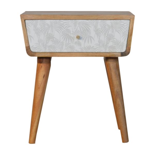IN1015 - White Screen Printed Trape Bedside Table for resale