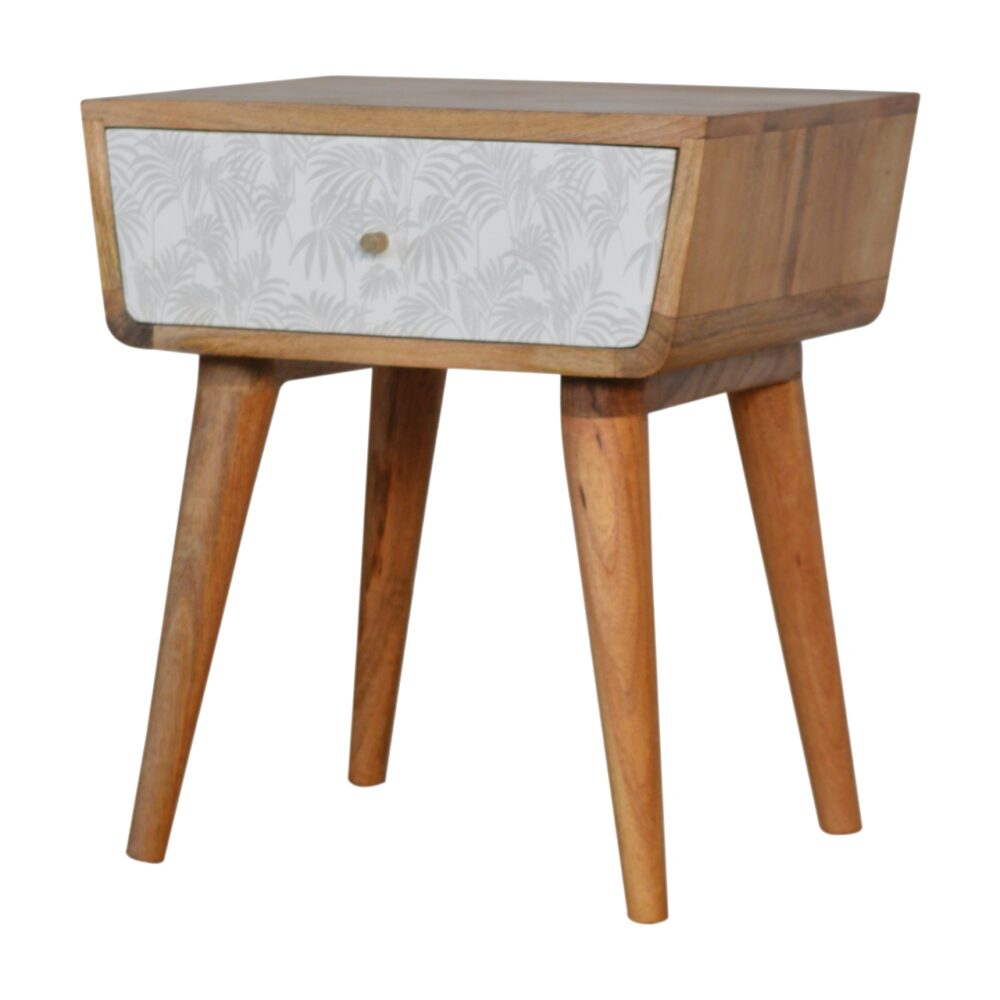 wholesale IN1015 - White Screen Printed Trape Bedside Table for resale