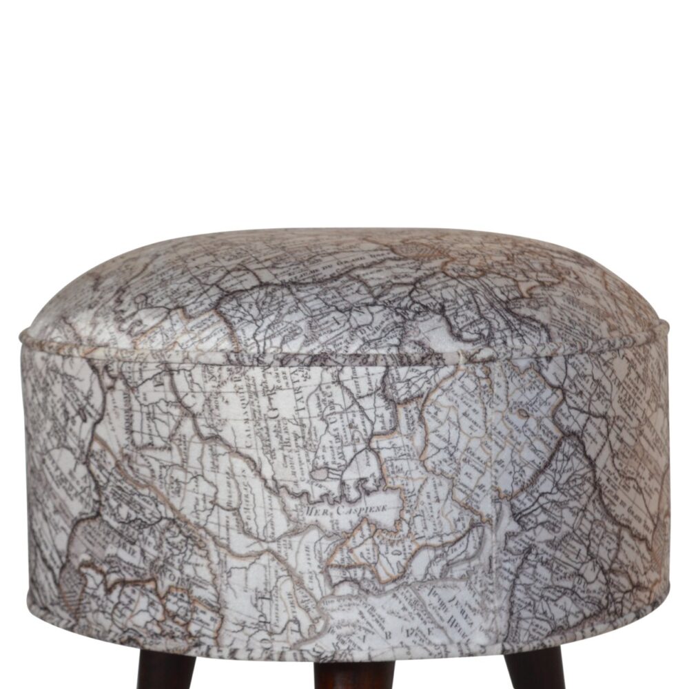 wholesale IN1017 - Map Printed Footstool for resale