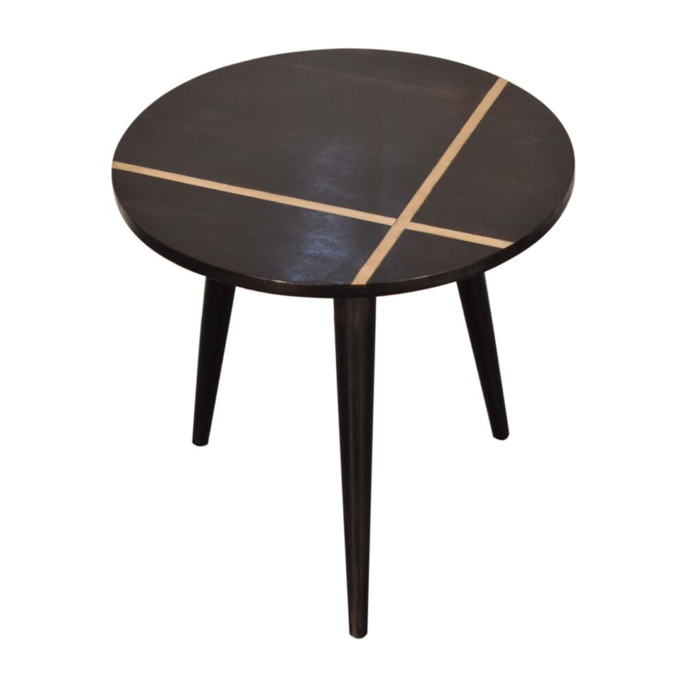 Walnut Gold Inlay End Table dropshipping