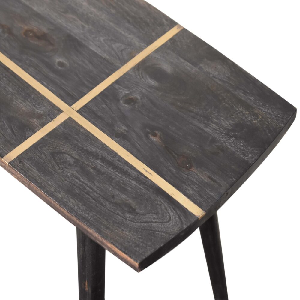 wholesale Ash Black Brass Inlay Coffee Table for resale