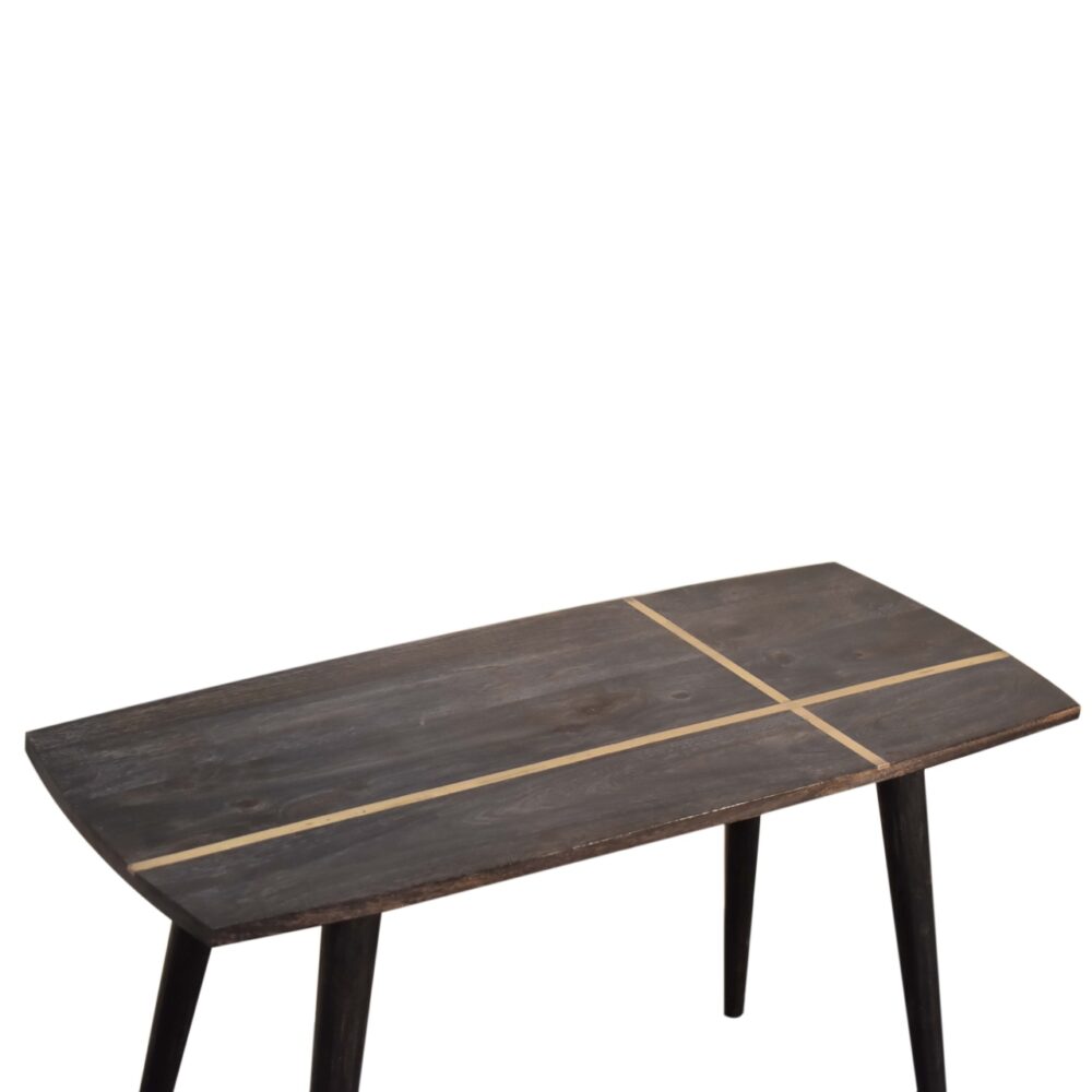 Ash Black Brass Inlay Coffee Table for reselling