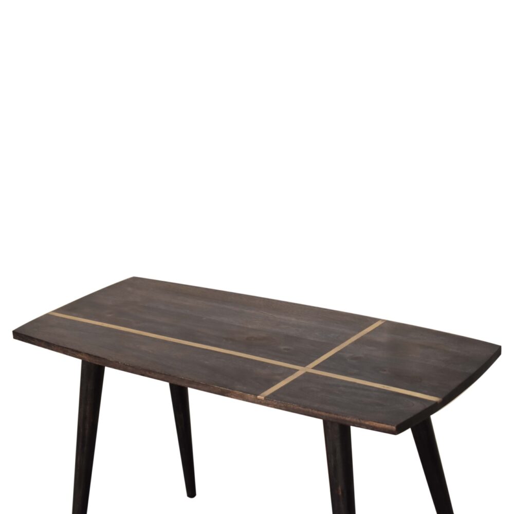 Ash Black Brass Inlay Coffee Table for wholesale
