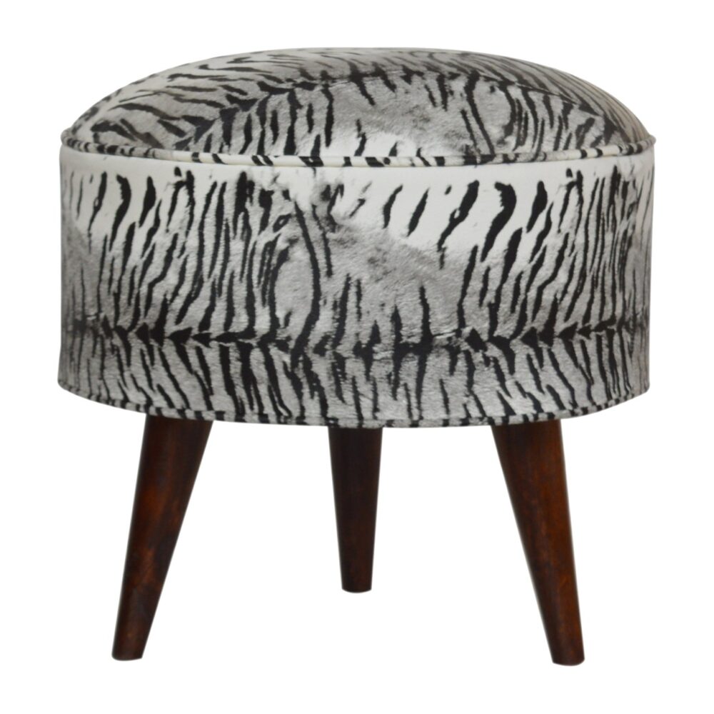 IN1219 - Zebra Print Footstool for reselling