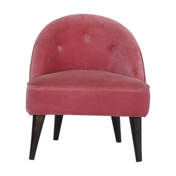 Pink Velvet Deep Button Chair for resale